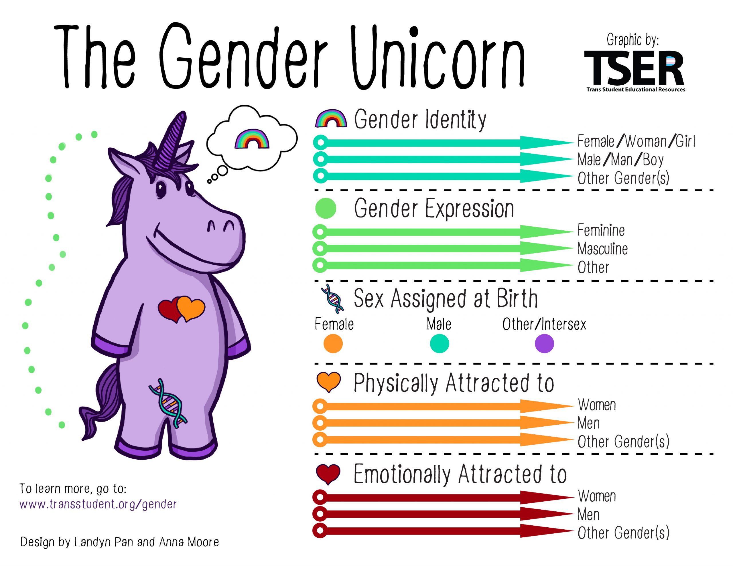 The Gender Unicorn graphic by TSER