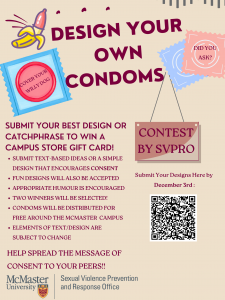 Consent Condom Contest Poster (Details described above)