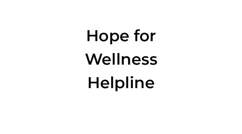 Hope for Wellness Helpline logo